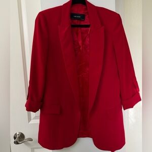 Zara Basic Women's Vibrant Red Blazer